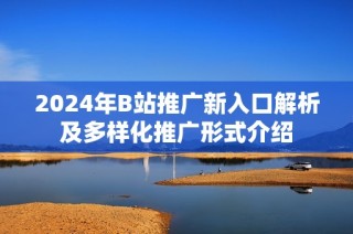 2024年B站推广新入口解析及多样化推广形式介绍