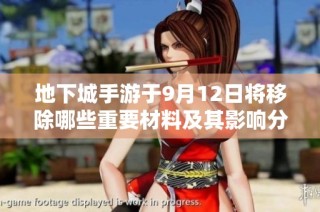 地下城手游于9月12日将移除哪些重要材料及其影响分析