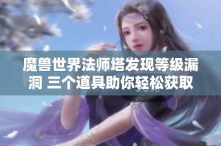 魔兽世界法师塔发现等级漏洞 三个道具助你轻松获取成就坐骑