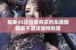 如果4S店给我购买的车损险额度不足该如何处理
