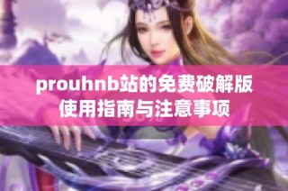 prouhnb站的免费破解版使用指南与注意事项