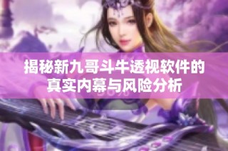 揭秘新九哥斗牛透视软件的真实内幕与风险分析