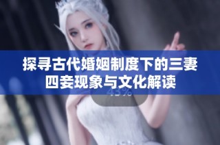 探寻古代婚姻制度下的三妻四妾现象与文化解读