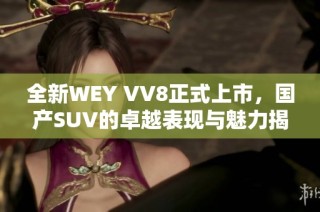 全新WEY VV8正式上市，国产SUV的卓越表现与魅力揭秘