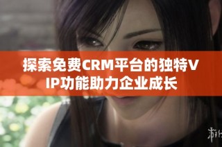 探索免费CRM平台的独特VIP功能助力企业成长