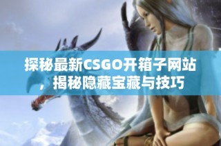 探秘最新CSGO开箱子网站，揭秘隐藏宝藏与技巧