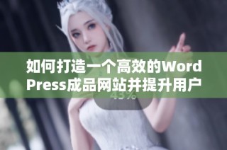 如何打造一个高效的WordPress成品网站并提升用户体验