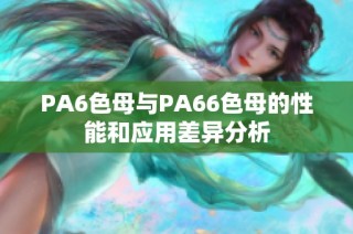 PA6色母与PA66色母的性能和应用差异分析