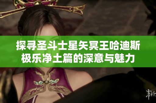 探寻圣斗士星矢冥王哈迪斯极乐净土篇的深意与魅力