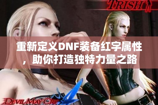 重新定义DNF装备红字属性，助你打造独特力量之路