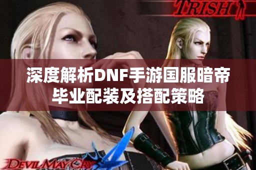 深度解析DNF手游国服暗帝毕业配装及搭配策略