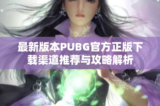 最新版本PUBG官方正版下载渠道推荐与攻略解析