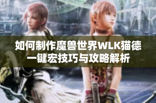 如何制作魔兽世界WLK猫德一键宏技巧与攻略解析