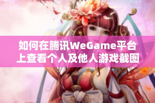 如何在腾讯WeGame平台上查看个人及他人游戏截图