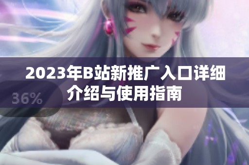 2023年B站新推广入口详细介绍与使用指南