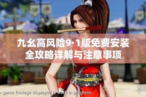 九幺高风险9·1版免费安装全攻略详解与注意事项