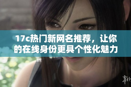 17c热门新网名推荐，让你的在线身份更具个性化魅力