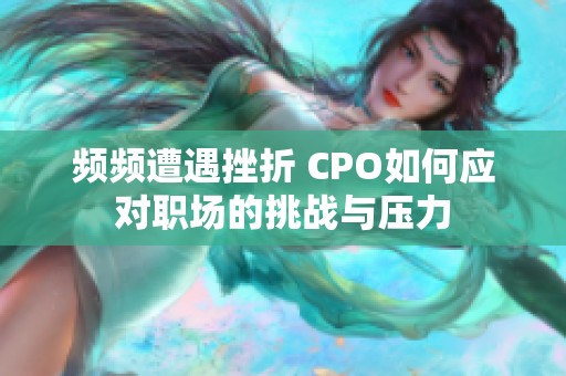 频频遭遇挫折 CPO如何应对职场的挑战与压力